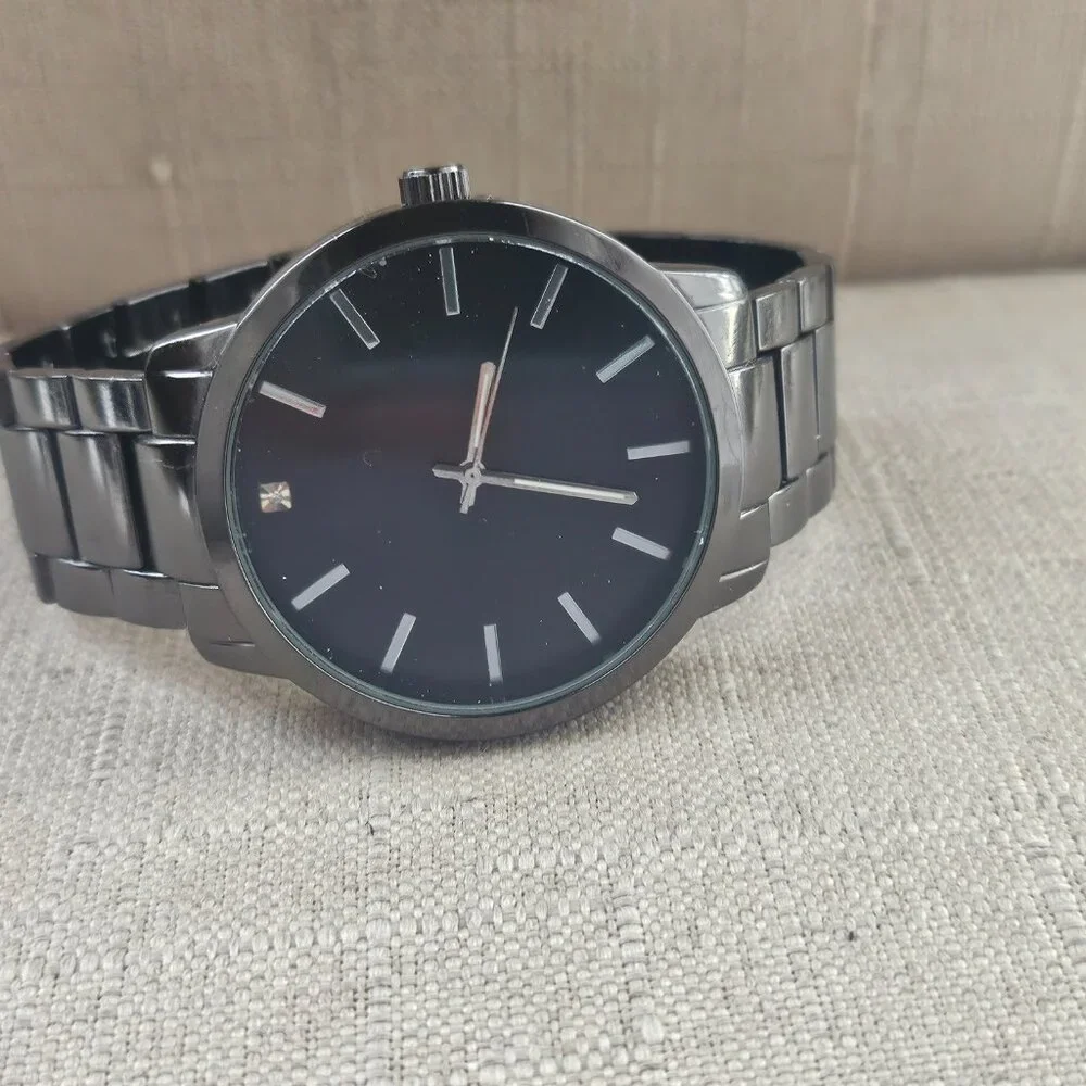 FMD Men Watch Black Tone Analog Wrist Watch